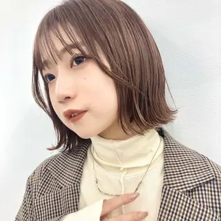 ミディアム カラー 暖色/艶髪/ボブ/ ショート/Ayaのヘアスタイル
