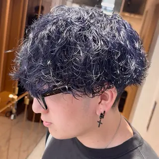 カラー パーマ バレイヤージュ 🌈 ハイシマ ユウイのヘアスタイル