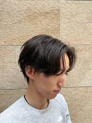 ミディアム パーマ メンズ メンズカット、パーマ 特化美容師🌀/高田のヘアスタイル