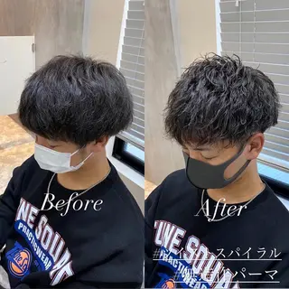 パーマ 梅田中崎町メンズ 美容師ユースケのヘアスタイル