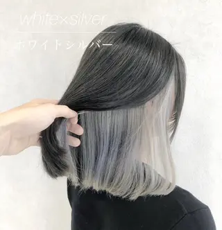 ミディアム カラー 代表/七瀬/ギャル/ シールエクステ/渋谷のヘアスタイル