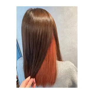 セミロング カラー 宮下 弦也のヘアスタイル