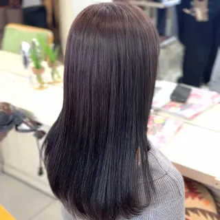 セミロング カラー 横浜パーマ🌐 暖色カラー🍒もえかのヘアスタイル