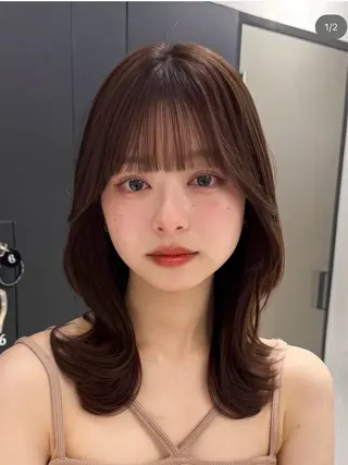 ミディアム Aura所属・丸山 心 / 艶カラーのヘアスタイル