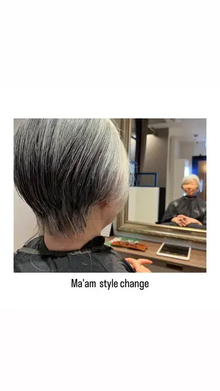 ショート カラー パーマ ヘアアレンジ メンズ キッズ ネイル マツエク・マツパ アイブロウ rewards成城学園前店所属・hiro【沿線で叶う 似合わせhair】のヘアスタイル