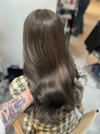 セミロング カラー ヘアアレンジ ✨韓国/外国人風✨ 江原巧のヘアスタイル