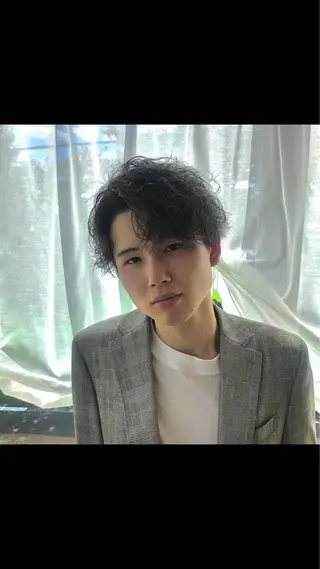 ショート カラー パーマ メンズ 🧡ミルクティー/ レイヤー🧡ショウナのヘアスタイル