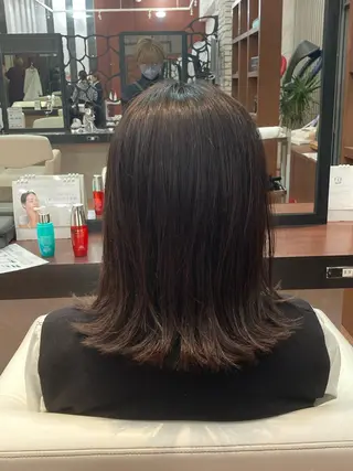 ミディアム カラー ヘアアレンジ Agu hair mieux宮崎大塚店所属・デザインカラー✨ 日高桃佳のヘアスタイル