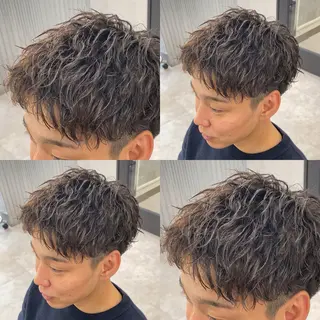 ショート パーマ メンズ メンズ特化LIBER 石川玲央のヘアスタイル