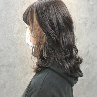 ミディアム 所渉/韓国レイヤー /ウルフカットのヘアスタイル