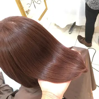 ミディアム カラー 縮毛矯正⭐️ TAKAHIROのヘアスタイル