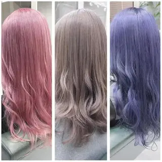 ロング カラー ヘアアレンジ モテ髪透明感❤️ デイズヘアカラーのヘアスタイル