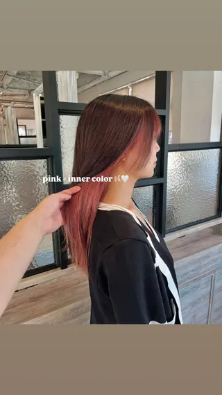 ミディアム カラー ブリーチなしダブル カラー/なぎ🦖ᩚのヘアスタイル