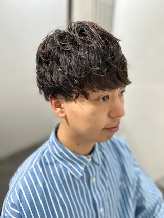 ショート パーマ メンズ CHELSEA  梅田所属・OKADA/メンズ /カット/眉/縮毛のヘアスタイル