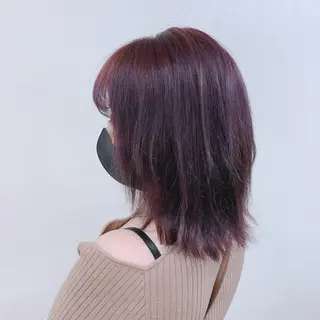 セミロング カラー ヘアアレンジ くすみミルクティー／ ブラウン🪡TOWAのヘアスタイル