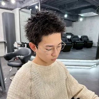 ショート パーマ メンズ スパイキーショート/ 短髪/渋谷/kiyoのヘアスタイル