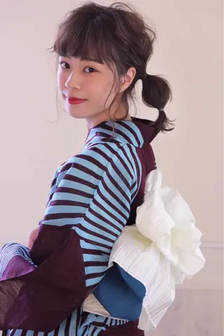 ミディアム ヘアアレンジ ぱつっとボブ/ 小野あかねのその他イメージ