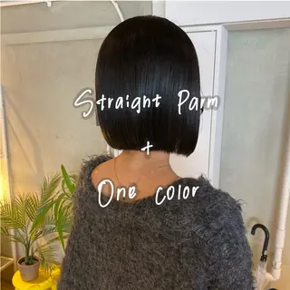 ミディアム カラー パーマ 暖色艶color / ボブ🦩Rioのヘアスタイル