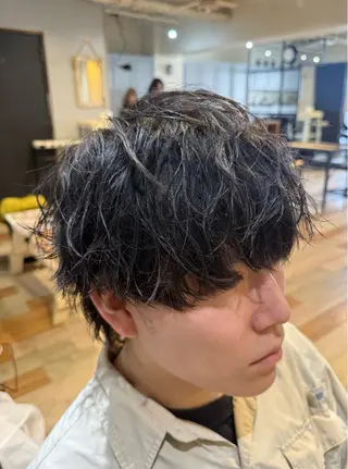 ショート メンズ メンズカット/パーマ 艶カラーTAIGA︎のヘアスタイル