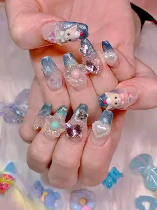 ネイル シェアサロンLei.g(レイジー)所属・3Dアートネイル💗 都築レナのネイルデザイン