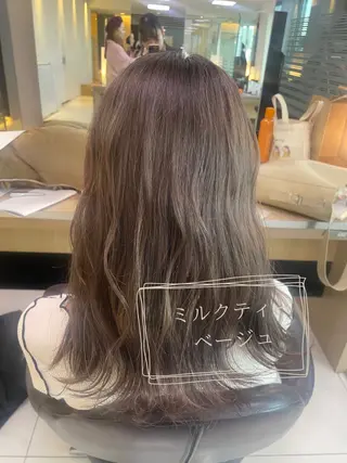 ロング カラー ハイトーン/パーソナ ルカラー診断・ユキノのヘアスタイル