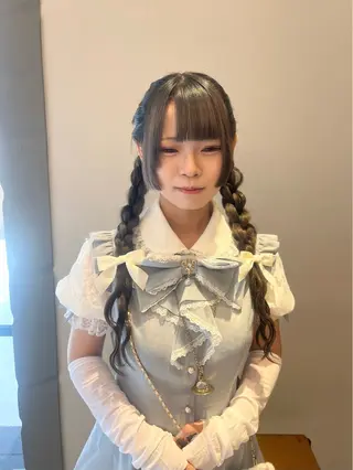 ヘアアレンジ 暖色/顔周り /ヘアメ/あつはのヘアスタイル