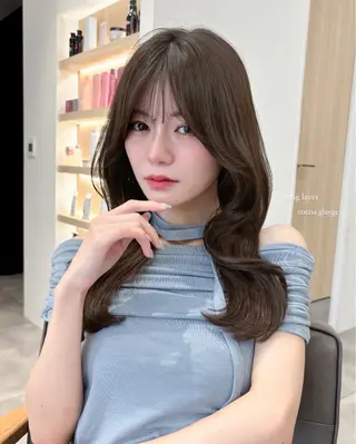 ロング カラー Unami 表参道所属・ばんちなつ / ボブ/透明感カラーのヘアスタイル