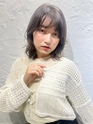 ミディアム 🌱スパ🌱オリーブ カラー🍐愛衣香のヘアスタイル