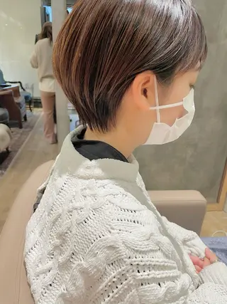 ショート ショート ボブ 梅田 木戸健人のヘアスタイル