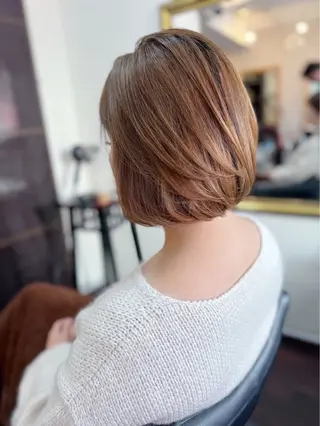 ミディアム WiZ所属・艶髪カラー🤍 縮毛矯正🤍RINAのヘアスタイル