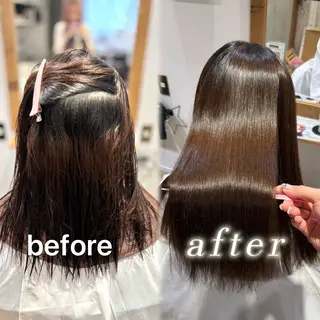 セミロング 横浜｜韓国レイヤー｜ 暖色カラー｜まなとのヘアスタイル