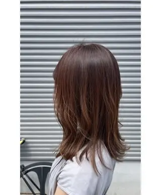 セミロング カラー 透明感カラー/ くびれヘア/ユウユのヘアスタイル