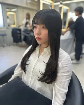 セミロング 池袋/韓国/レイヤー 髪質改善/村上けいとのヘアスタイル