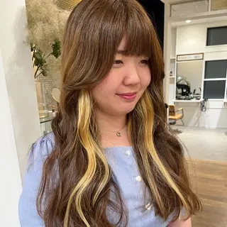 ロング カラー ヘアアレンジ 無料カットモデル‪✨ ✂️Nanami🌷のヘアスタイル