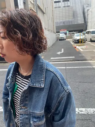 ショート パーマ さの あやねのヘアスタイル