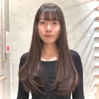 ロング かどたはるな レイヤー/パーマのヘアスタイル