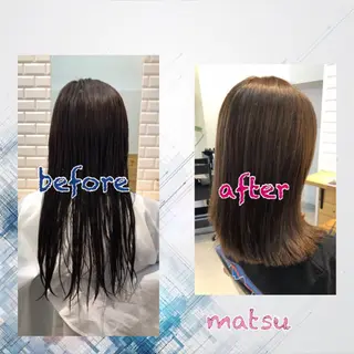 セミロング MATSU 🌟韓国🇰🇷のヘアスタイル