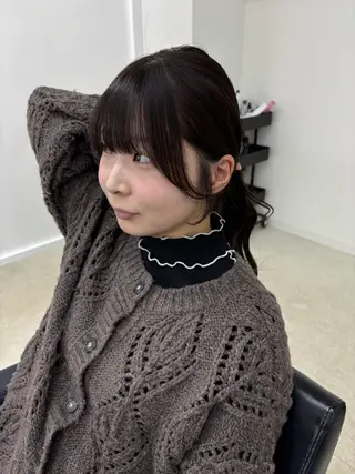 セミロング カラー 冨木 雄斗のヘアスタイル