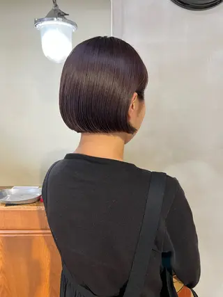 ショート カラー 薬院:今泉/上川美幸 大人ヘア/暗髪カラーのヘアスタイル