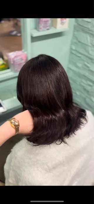 セミロング カラー 🌙Runa つや髪 /モテ/カットのヘアスタイル