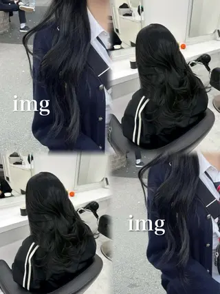 ロング カラー モデル募集💙韓国 スタイル💙亜子のヘアスタイル