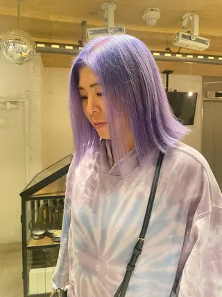 ミディアム カラー 艶ハイトーン👑♡ NATSUKIのヘアスタイル