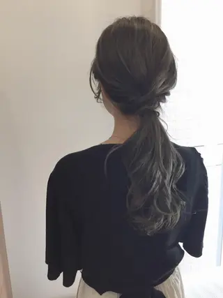 ロング カラー ヘアアレンジ MIZUHO / ダブルカラー髪質改善のヘアスタイル