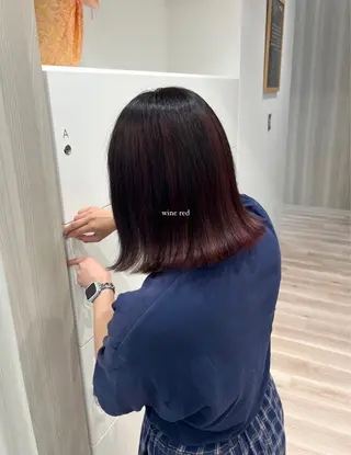 ミディアム カラー 大野 桃果のヘアスタイル