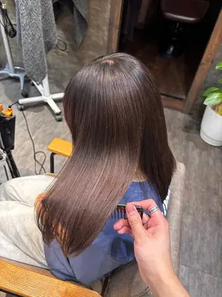 セミロング 艶髪/縮毛矯正 /hikaruのヘアスタイル