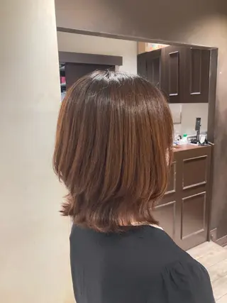 ミディアム 曲がる縮毛矯正 LIBER 　岩名のヘアスタイル