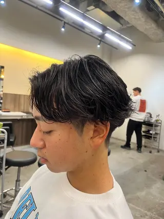 ミディアム パーマ メンズ 森山 聖弥/メンズカットのヘアスタイル
