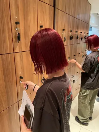 ミディアム 縮毛矯正/レイヤー /ひかるのヘアスタイル