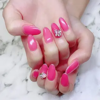 ロング カラー ネイル Q Free nailsのネイルデザイン