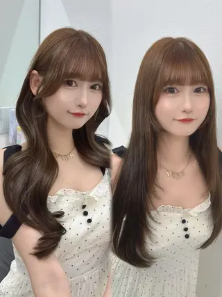 ロング レイヤーカット/ 顔まわり/リキのヘアスタイル